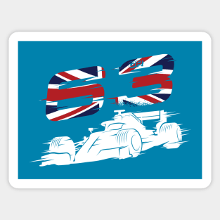 We Race On! 63 [Flag] Sticker